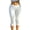 White 02, variant on Karymi Biker Shorts Women Solid High Waist Split Hem Capri Leggings, Stretch Slim Fit Knee Length Cropped Yoga Pants, Seamless Bodycon Athletic Trousers Jean Shorts