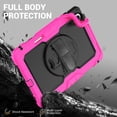 thumbnail image 5 of Case for Samsung Galaxy Tab S11 2025 with Screen Protector, 360 Degree Rotating Kickstand Hand Strap Heavy Duty Shockproof Cover with Shoulder Strap, Rose, 5 of 7