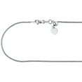 thumbnail image 3 of 10K White Gold Adjustable Quadra Wheat Chain Necklace 22" Dangling 6mm Heart, 3 of 8
