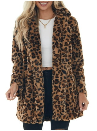 Plus Size Leopard Coat