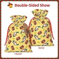 thumbnail image 2 of Fuzoiu Pineapples Sharks In Hawaiian Print Christmas Gift Bag,Burlap Gift Bag with Drawstring Closure & Hang Tag,Perfect for Holidays, Birthdays, and Special Occasions-Small, 2 of 7