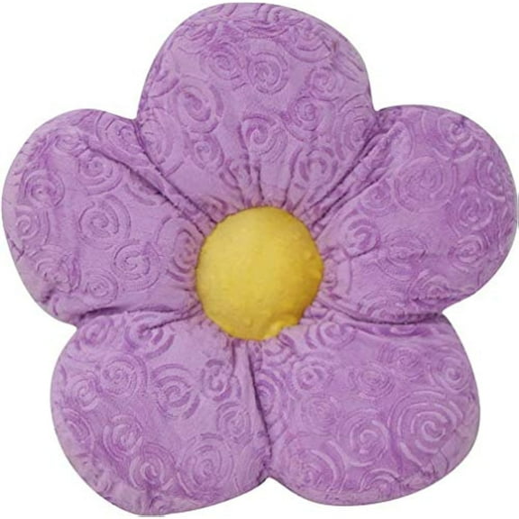 Snuggle Stuffs 15" Minky Flower Lavender Throw Pillow