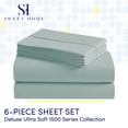 thumbnail image 2 of Sweet Home Collection 1500 Series 6 Piece Ultra Soft Microfiber Sheet Set, Full, Slate, 2 of 5