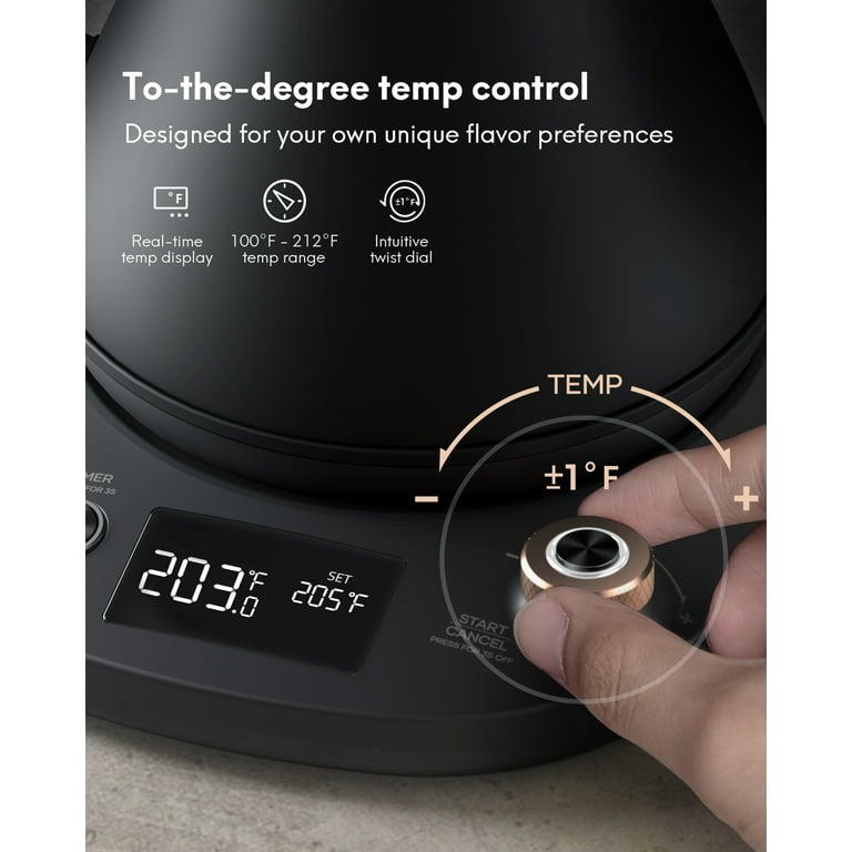 Willsence Electric Gooseneck Kettle Temperature Control, Pour Over Kettle