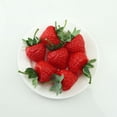 thumbnail image 4 of Simulación de modelo de fresa, decoración de fruta falsa de plástico, accesorios de fondo para fotografía, materiales de decoración DIY, 50 piezas, 4 of 5