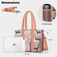 thumbnail image 5 of Teacher Tote Bag,Husky Dog Flower Floral Teacher Utility Tote Bag,Large Work Tote Bags for Women with Multiple Pockets,Top Zipper Closure,13.8x10.6x6.7 Inch, 5 of 5