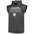 thumbnail image 2 of Men's Profile Heather Charcoal Houston Astros Big & Tall Muscle Sleeveless Pullover Hoodie, 2 of 3