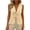 Beige, variant on Women Summer Tie Front Eyelet Tank Tops Trendy Floral Vest Sleeveless V Neck Dressy Blouse Vacation Clothes Blue S(S)