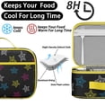 thumbnail image 4 of Lightweight Lunch Bag With Modern Geometric Print, Insulated Durable Lunch Box For School, Activities, And Travel. Perfect For Minimalist And Classic Abstract Lovers, 4 of 5