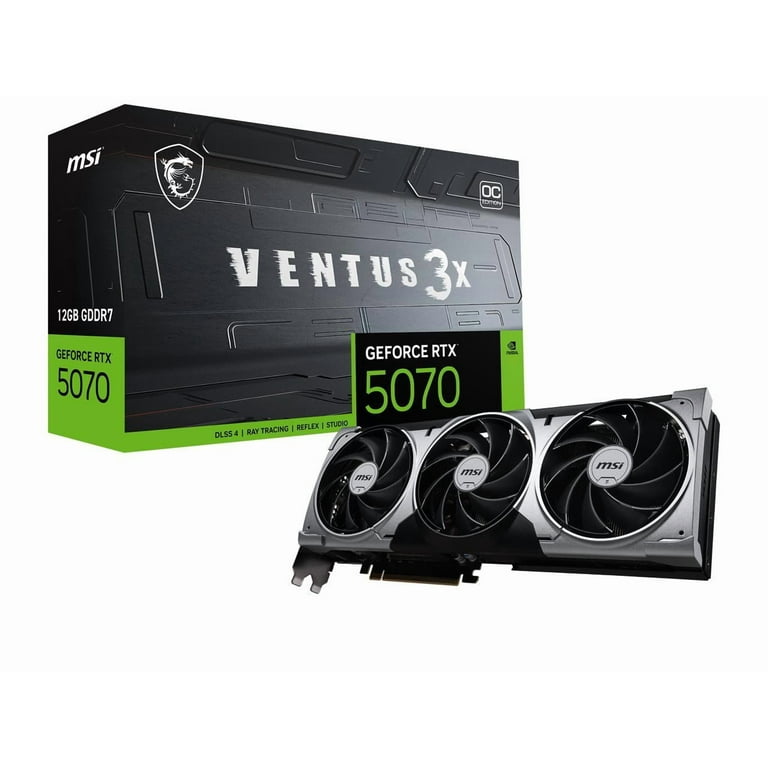 MSI G507012V3C RTX 5070 12GB Ventus 3X OC Graphics Card - Walmart.com