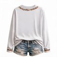 thumbnail image 4 of Oversized Sweatshirt for Women Crew Neck Long Sleeve "I'M READY FOR THE 'BER MONTHS" Pullover Halloween Thanksgiving Christmas Fall Tops White XXL, 4 of 4