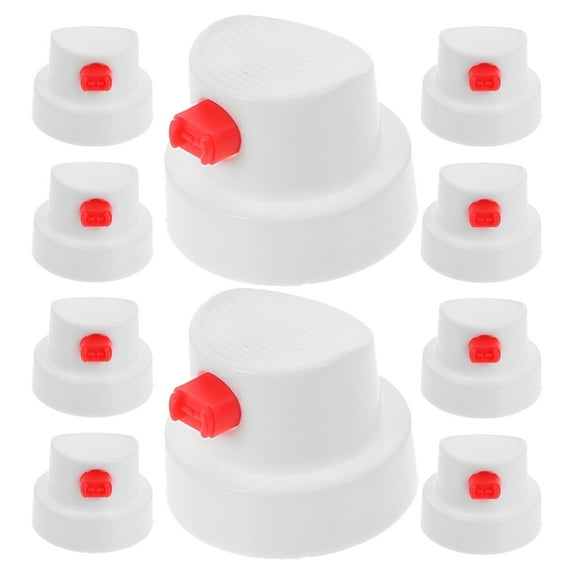 MIPCASE 10Pcs Durable White Spray Can Nozzles for Aerosol Cans with Waterproof Button