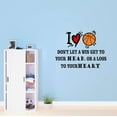 thumbnail image 2 of Holiday Gift Boys Don't let a win get to your head Motivational Sports Wall Decal I Love Basketball Motivational Sport Lover Decal Lasts Years and Easily Removable - Size: 23 in x 16 in, 2 of 3