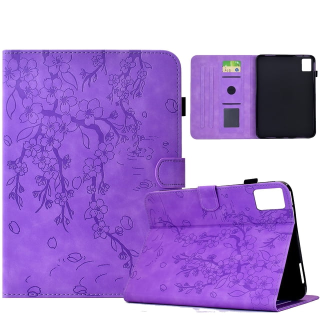 FOXDOCK Tablet Case for Lenovo Idea Tab 11 2025 with Card Slots, Auto Sleep/Wake, Stand Function, Full Protection Floral Folio Cover