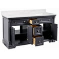 thumbnail image 2 of Sydney 60" Double Bathroom Vanity with Marine Gray Cabinet and Engineered Marble Top, 2 of 7
