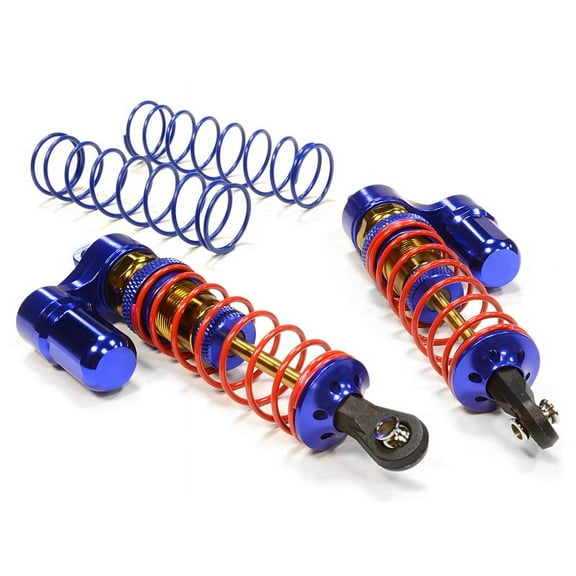 Integy RC Toy Model Hop-ups T8146BLUE V2 MXR9 Front Piggyback Shocks for Traxxas Stampede, Rustler & Slash