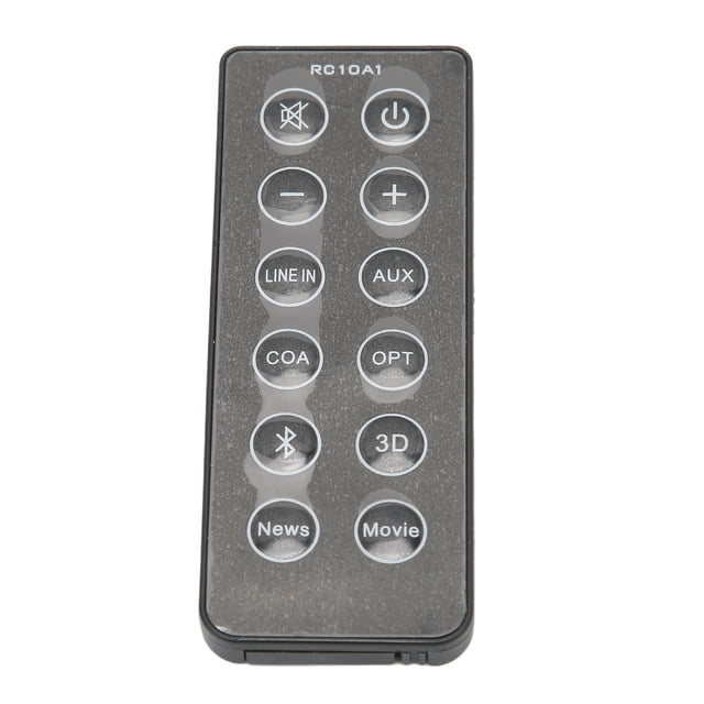 Sound System Remote, Sensitive Buttons Black 150mAh Battery Small Speaker Remote Control ABS Shell for B3 RC10A1