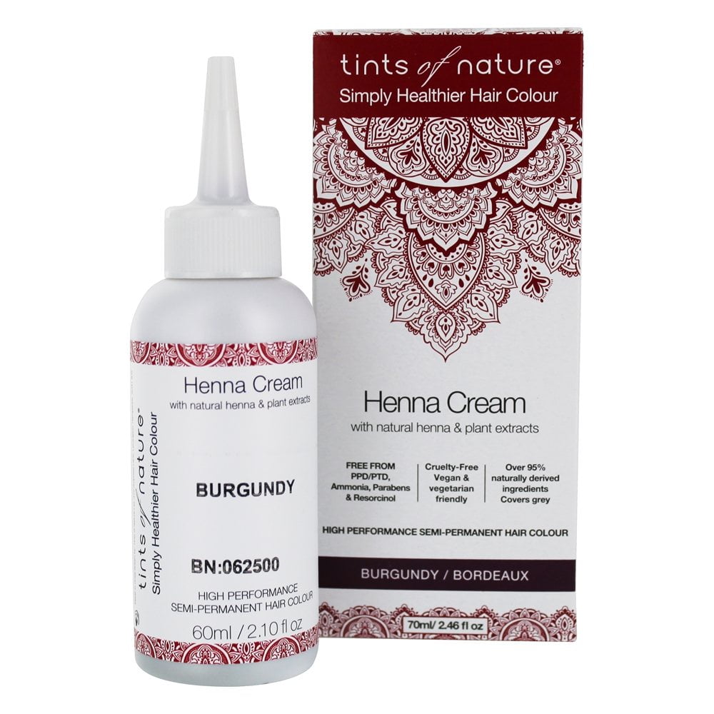 Tints Of Nature - Henna Cream Hair Coloring Burgundy - 2.46 fl. oz