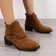 thumbnail image 5 of NECHOLOGY Botas Mujer Adulto Femenino Zapatos Botines para mujer Botas de tobillo de diseñador de moda para mujer Botas casuales de tacón bajo grueso (Brown, 7.5), 5 of 7