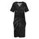 thumbnail image 4 of Vestido de fiesta negro arrugado con bolsillos sueltos para mujer, vestidos de graduación, vestidos para mujer 2025, 4 of 7