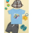 thumbnail image 3 of Kids On A Rainbow Train T-Shirt Infant -Image by Shutterstock,  6 Months, 3 of 4