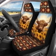 thumbnail image 3 of Pzuqiu Highland Cattle Easy to Install Car Seat Cover, Anti-Slip Full Set Fit for Trucks, 3 of 10
