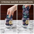 thumbnail image 6 of 2 Pcs Pioneer Flower Floral Print Pattern Kitchen Towels, Funny Microfiber Dish Towel Set, 18" X 26" Tea Towels, 6 of 6
