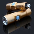 thumbnail image 4 of Mini Linterna de bolsillo LED Ajuste telescópico antideslizante 350LM Construido en la luz de trabajo de la batería 16340 para la caza Ciclismo Camping Inevent OD019890-00, 4 of 7