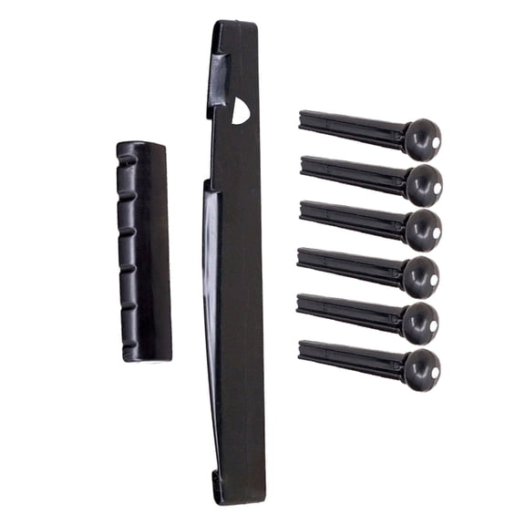 Guitar Accessories Bridge Pins & Saddle & Nut Replacement 6 Strings Guitar Bridge Pins Saddle Nut Acoustic Tailpiece Set