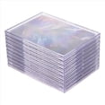 thumbnail image 2 of Cards Sleeves Top Loaders 30 Hard Plastic Card Protector Clear Card Brick + 6 Display Stand,30 x Shell bricks 6 x Brackets,transparent, 2 of 6
