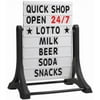 AARCO Products ROC-3 The Rocker- double sided sidewalk sign with changeable letterboard