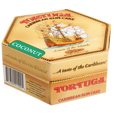 Tortuga Caribbean Rum Cake 4 oz Coconut Flavor FREE