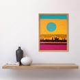 thumbnail image 2 of Desert Roadside Oasis Modern Pop Art Surreal Landscape Art Print Framed Poster Wall Decor 12x16 inch, 2 of 5