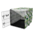 thumbnail image 3 of Botanical Dog Crate Cover, Summer Revival Flourishing Lily Petal Buds Beauty Damask Leaves Pattern, Easy to Use Pet Kennel Cover Small Dogs Puppies Kittens, 7 Sizes, Lilac Green and Pink, by Ambesonne, 3 of 6