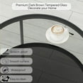 thumbnail image 2 of Round Glass Coffee Table with Storage, 2-Tier Modern Center Accent Table for Living Room Small Space Bedroom, 2 of 8
