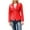 Red, variant on AOOCHASLIY Women Winter Coat Women's Leather Long Sleeved Short Hoodless Faux Leather Outwear Lapel Jacket