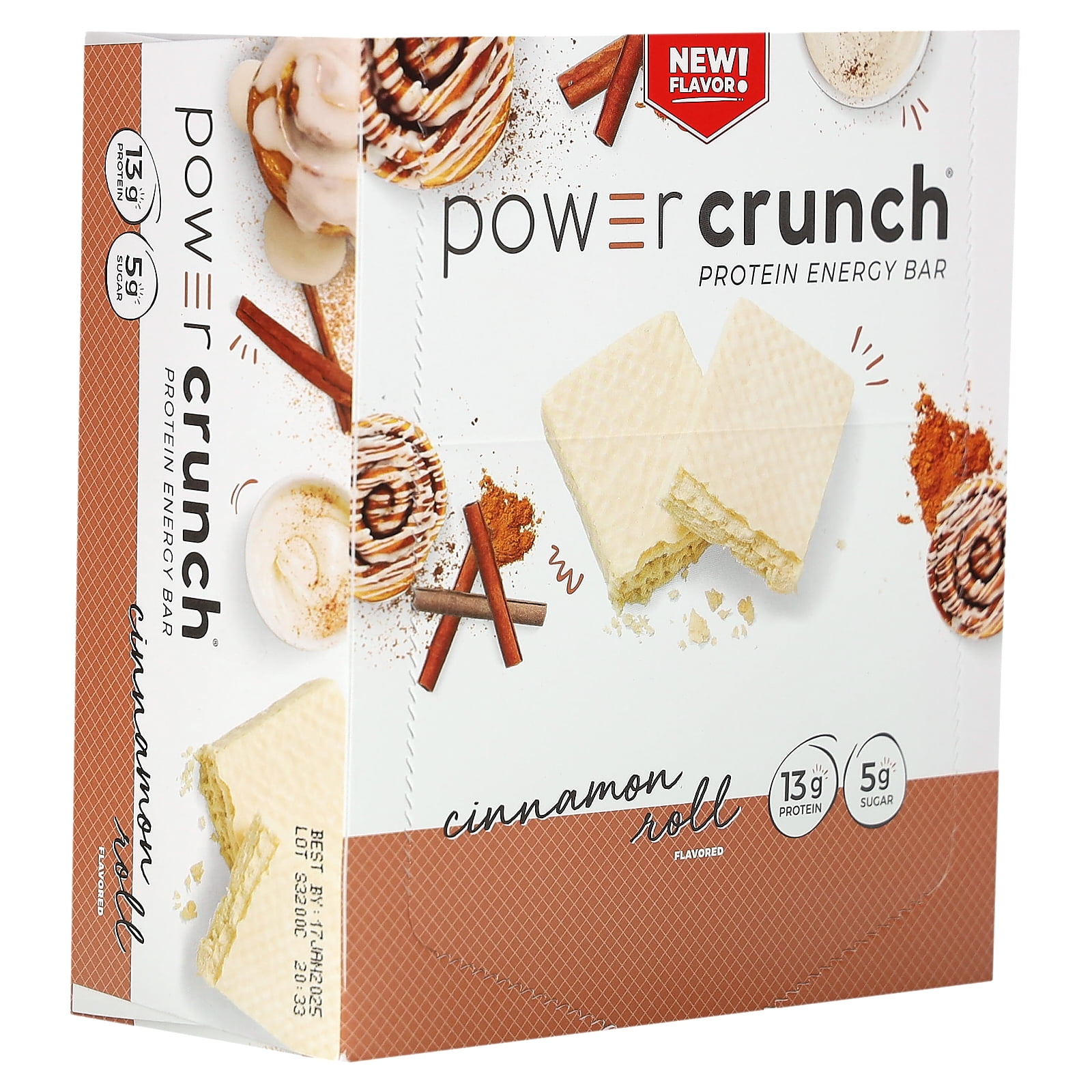 BNRG Power Crunch®, Protein Energy Bar, Cinnamon Roll, 12 Bars, 1.4 oz (40 g) Each
