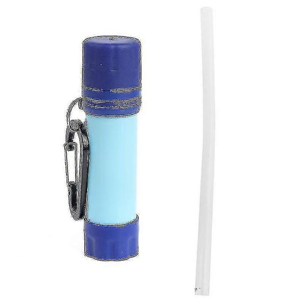 Portable Survival Water Filter Straw Purifier Bottle Camping Emergency Outdoor