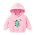 thumbnail image 2 of NIEWTR Sweatshirts Pullovers Toddler Girl Kids Boys Little Girls Zip Up Hoodie Solid Color Hooded Sweatshirt Hoody Coat with Pocket Jacket Fall Winter Coat(A-Pink,5-6 Years), 2 of 4