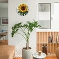 thumbnail image 5 of Sunflower Yellow Flower Wall Clock 10 Inch Silent Non Ticking Round Clock Decoration for Living Room Kitchen Bedroom Bathroom Office Classroom, 5 of 8