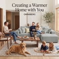 thumbnail image 2 of OMNIBERG L-Shaped Boneless Modular Sectional Sofa, Corduroy Cloud Couch with Reversible Chaise, Deep Seat, 10-Inch Armrests and 5 Pillows for Living Room, Grey(Right Facing Chaise), 2 of 9