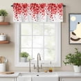 thumbnail image 2 of Abstract Valance Curtain for Windows Red Gradient Watercolors Ink Points Minimalist Style Rod Pocket Curtain Valances Short Window Treatments Panels for Kitchen Bathroom Laundry Basement 56 x 16 Inch, 2 of 9