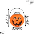 thumbnail image 1 of Cubo de dulces de calabaza para fiesta de Halloween, olla de azúcar con asa, accesorios de decoración de plástico portátiles, regalo para niños, decoración del hogar, 1 of 4