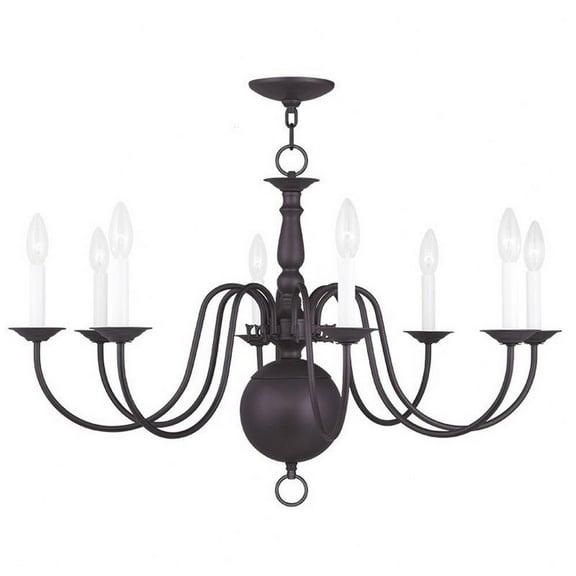 Traditional Eight Light Chandelier-Bronze Finish Bailey Street Home 218-Bel-1260959