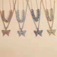 thumbnail image 4 of Rocker Butterfly Necklace Punk Statement Long Chain Necklace Choker, 4 of 5
