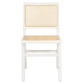 thumbnail image 4 of SAFAVIEH Couture Hattie Coastal Cane Solid Dining Side Chair, White/Natural (Set of 2), 4 of 12