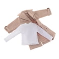 thumbnail image 3 of Ropa masculina a escala 1/12 con camisa de manga larga cruzada estilo casual Caqui, 3 of 9