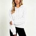thumbnail image 5 of Womens Oversized Hoodie Sweatshirt Aesthetic Drop Shoulder Drawstring Long Sleeve Pullover Solid Casual Basic Loungewear Tops., 5 of 7