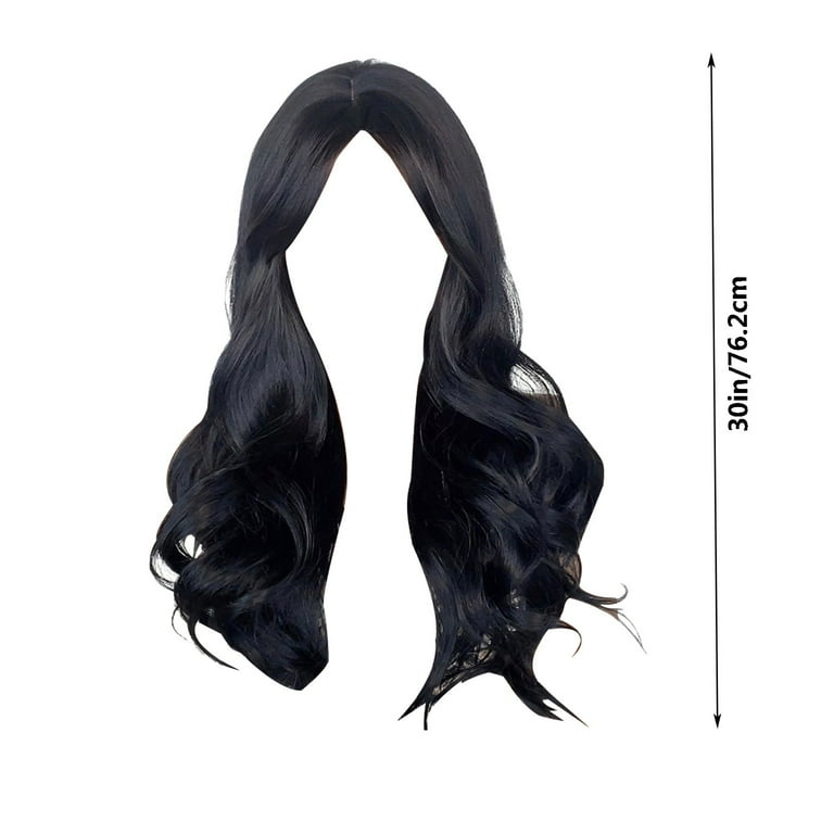 Black wig clearance with side bangs