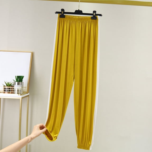 ylioge Pajama Pants for Women Lightweight Soft-Modal Tapered Leg Elastic Waist Casual Solid Color Loose Comfortable Loungewear Pajamas Bottoms Pant